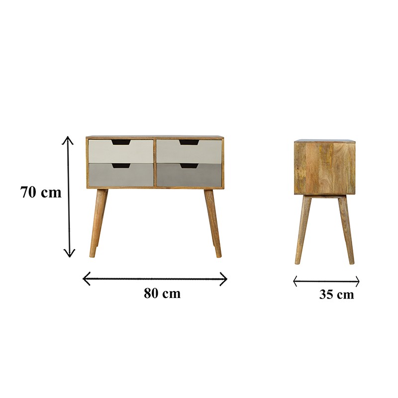Grey and White Gradient Console Table  - Artisan Furniture 