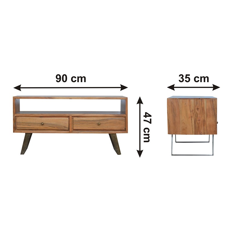 Media Unit with Iron Legs  - Artisan Furniture 