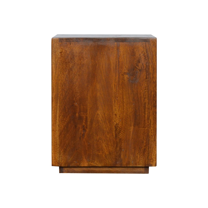 Chestnut Bedside with Gold Bar  - Artisan Furniture 