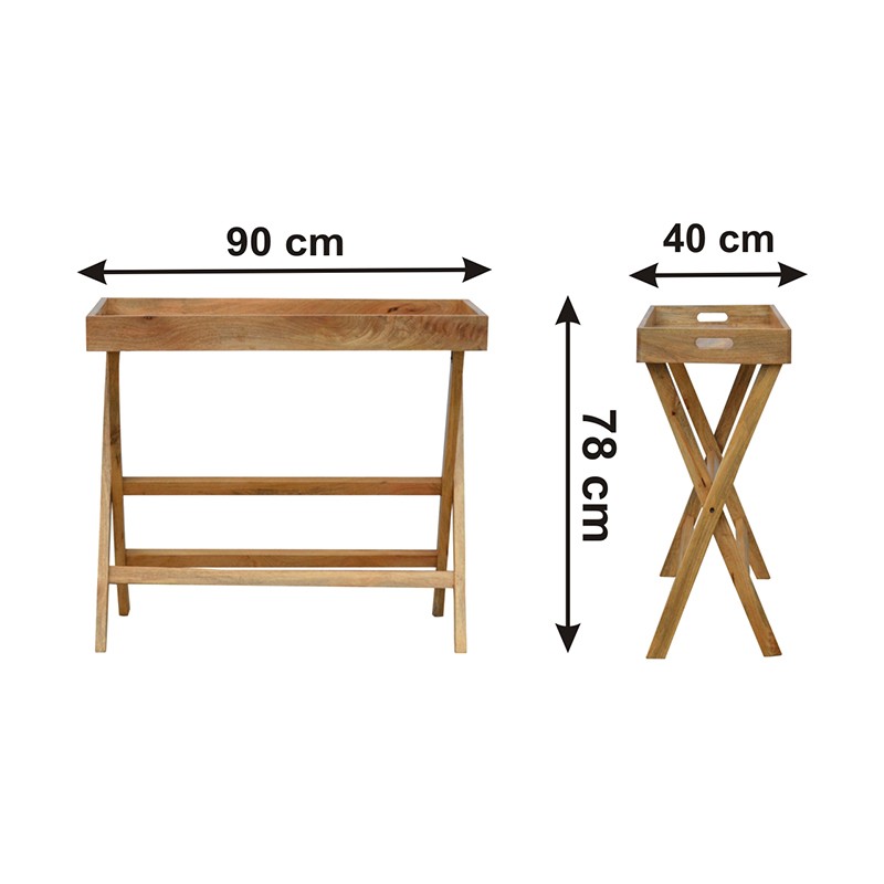 Butler Tray with Foldable Legs  - Artisan Furniture 