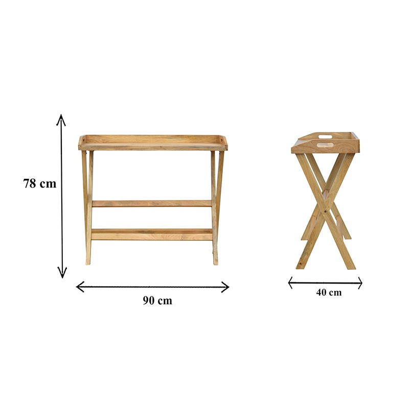 Butler Style Writing Desk with Foldable Legs  - Artisan Furniture 