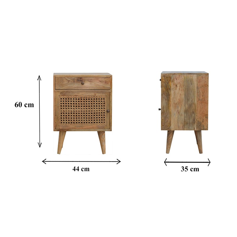 Rattan Door Front Bedside  - Artisan Furniture 