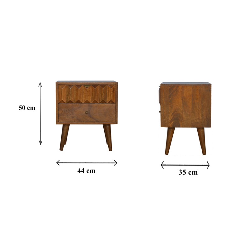 Chestnut Prism Bedside  - Artisan Furniture 