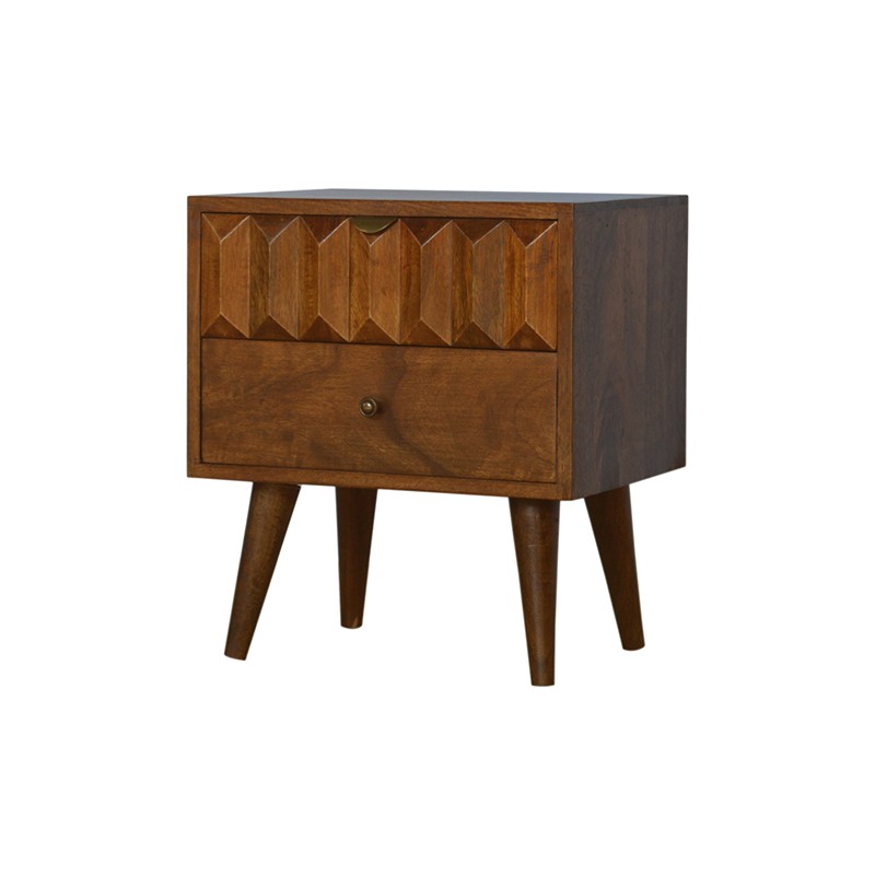 Chestnut Prism Bedside  - Artisan Furniture 