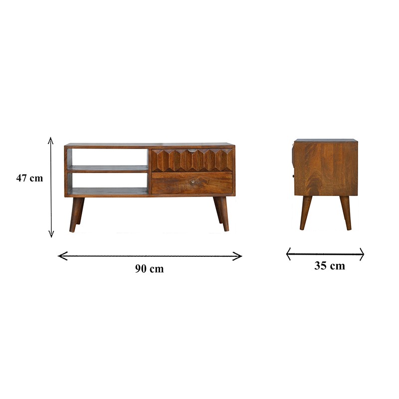 Chestnut Prism Media Unit  - Artisan Furniture 