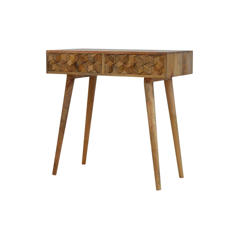 Cube Carved Console Table  - Artisan Furniture 