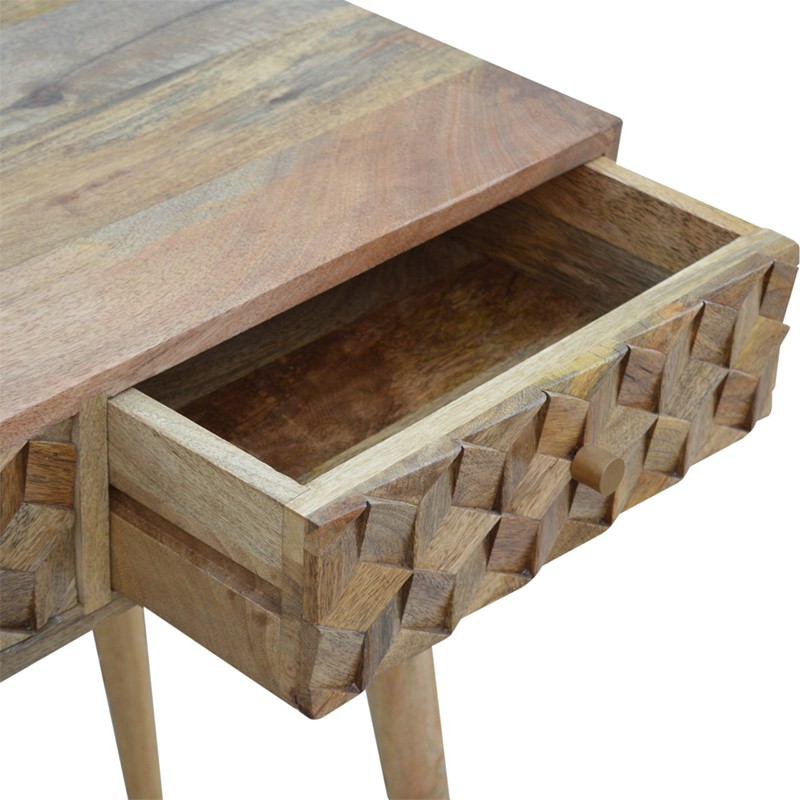 Cube Carved Console Table  - Artisan Furniture 