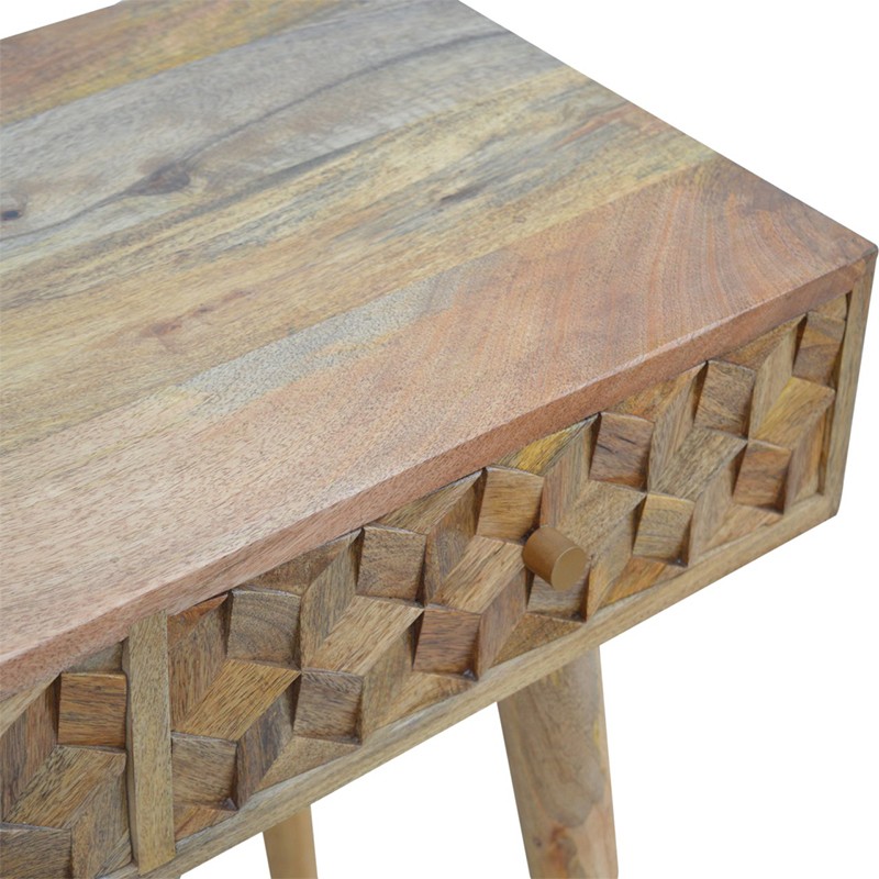 Cube Carved Console Table  - Artisan Furniture 