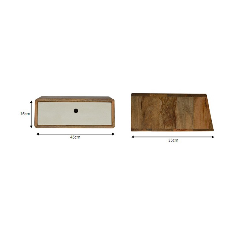 Inclined Wall Mounted Bedside  - Artisan Furniture 