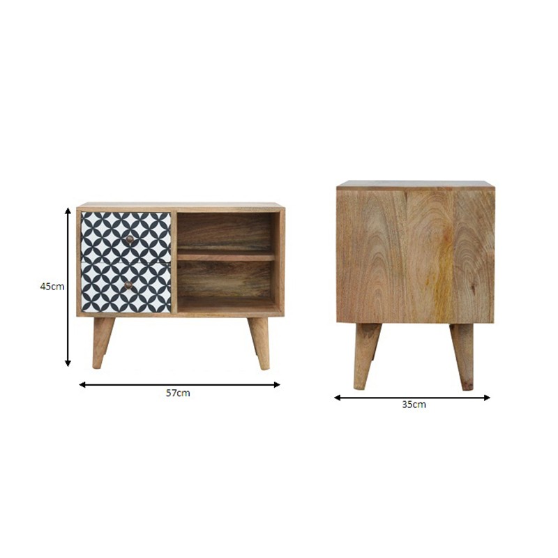 District Diamond Patterned Mini Cabinet  - Artisan Furniture 