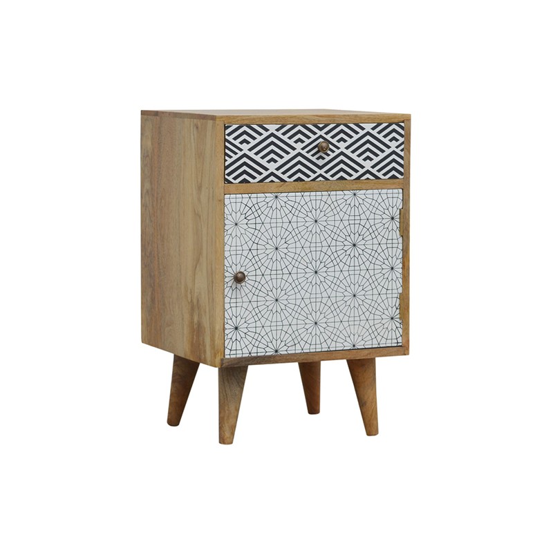 Mixed Pattern Bedside  - Artisan Furniture 