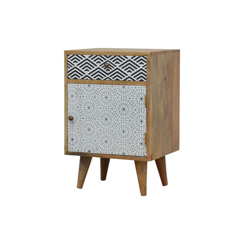 Mixed Pattern Bedside  - Artisan Furniture 