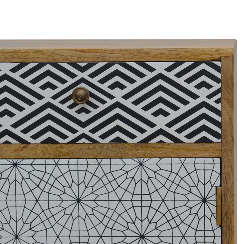 Mixed Pattern Bedside  - Artisan Furniture 