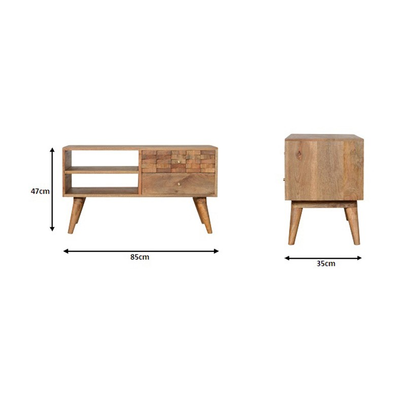 Tile Carved TV Unit  - Artisan Furniture 
