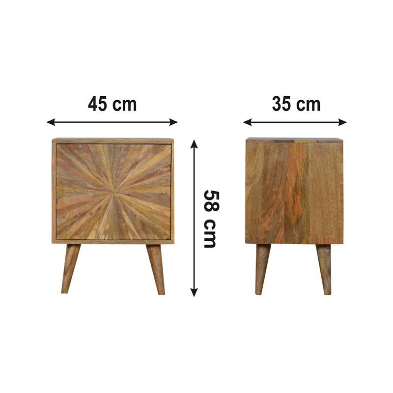 Sunrise Door Bedside  - Artisan Furniture 