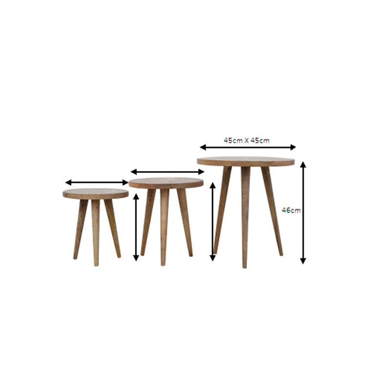 Patchwork Nesting Stools  - Artisan Furniture 