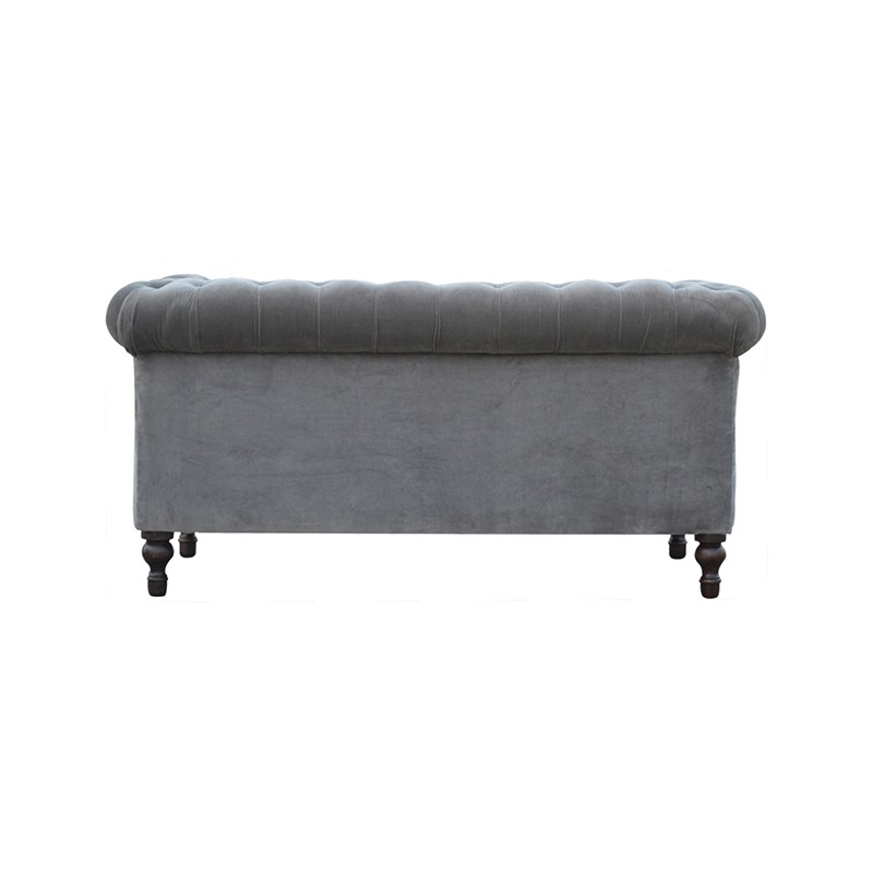 Grey Velvet Chesterfield Sofa  - Artisan Furniture 