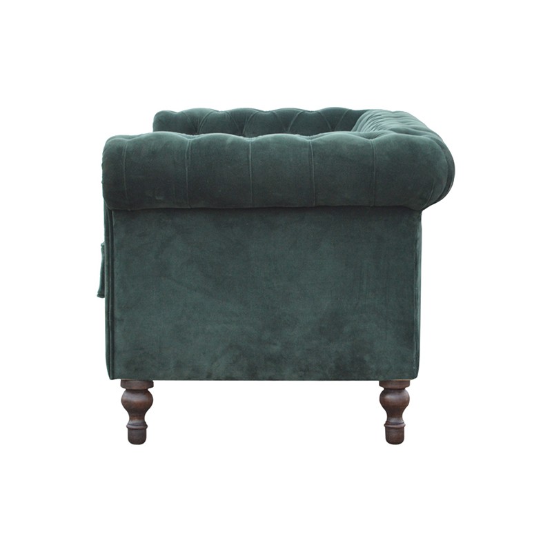 Emerald Green Velvet Chesterfield Sofa