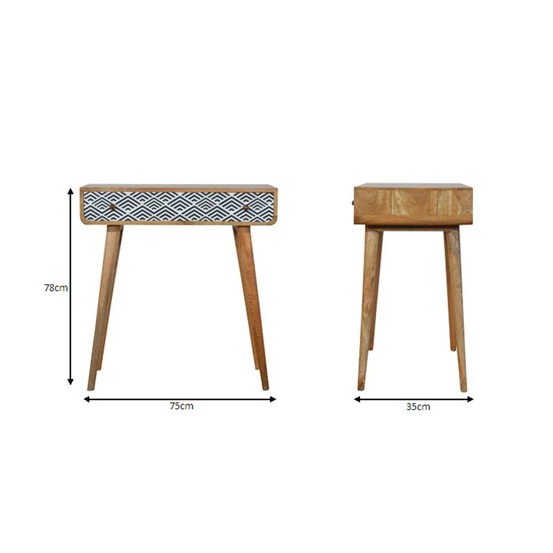 Monochrome Print Console Table  - Artisan Furniture 