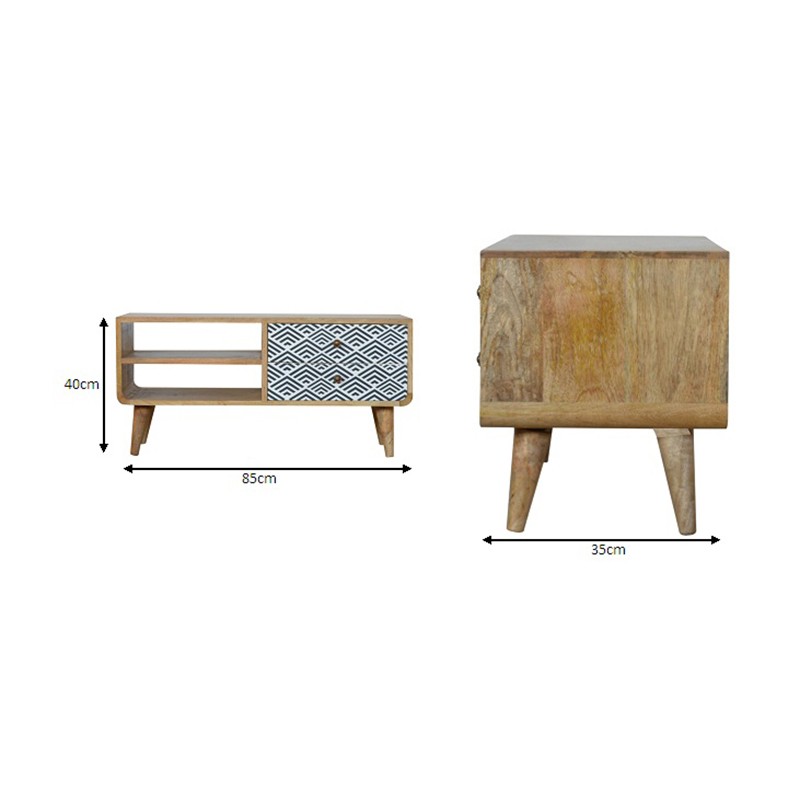 Monochrome Print Media Unit  - Artisan Furniture 