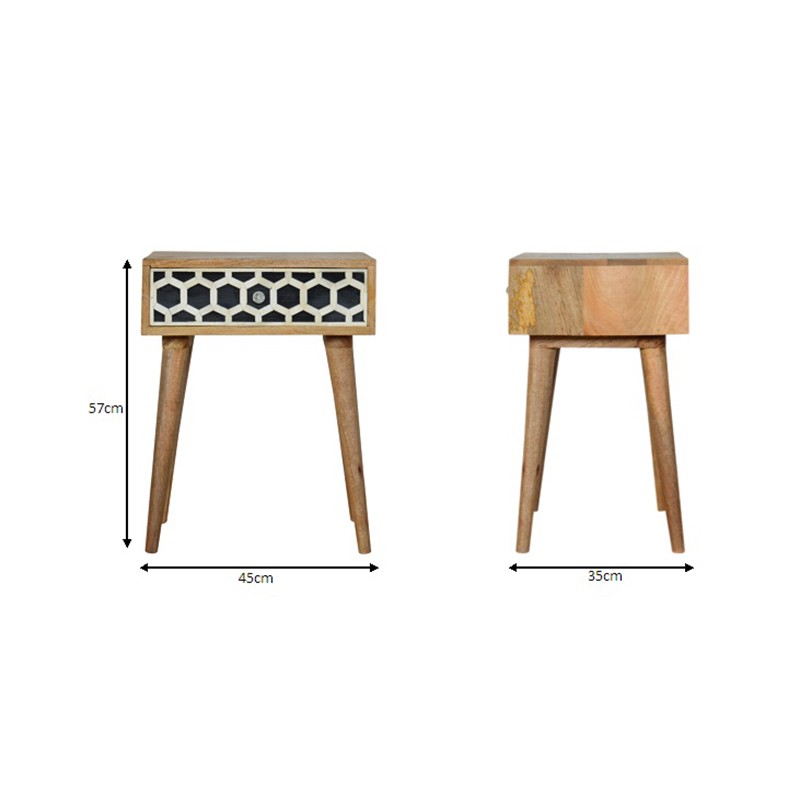 Bone Inlay Bedside  - Artisan Furniture 
