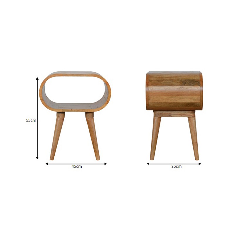 Circular Open Bedside  - Artisan Furniture 