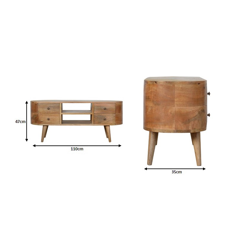 Rounded Entertainment Unit  - Artisan Furniture 