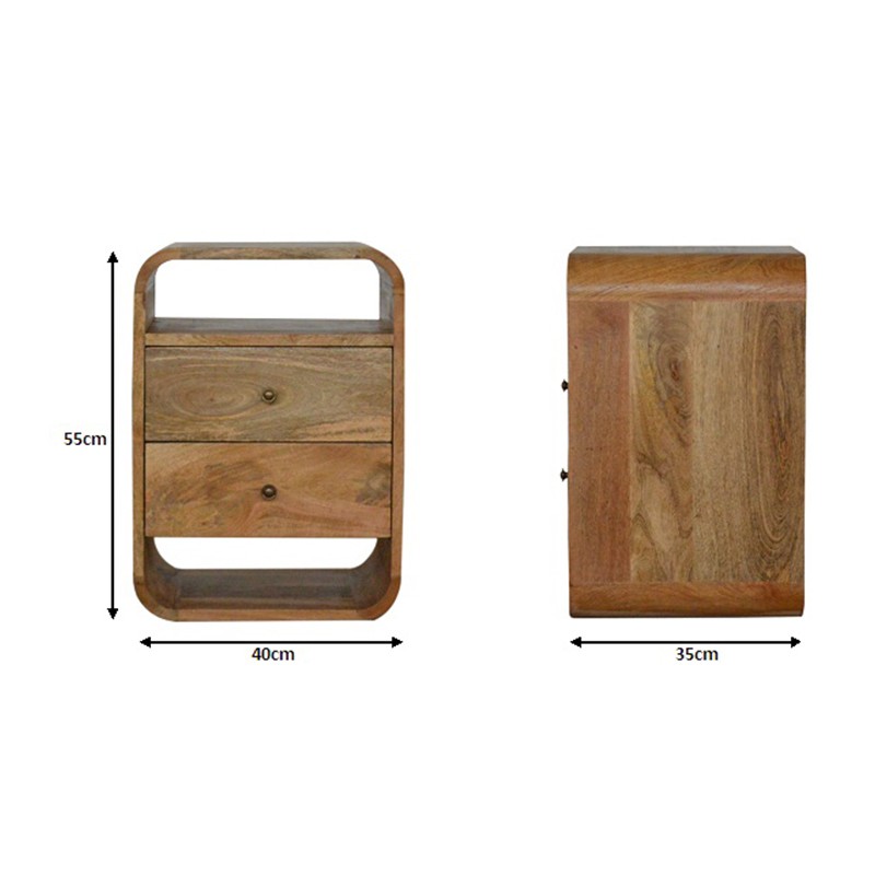 London Bedside with 2 Drawers  - Artisan Furniture 