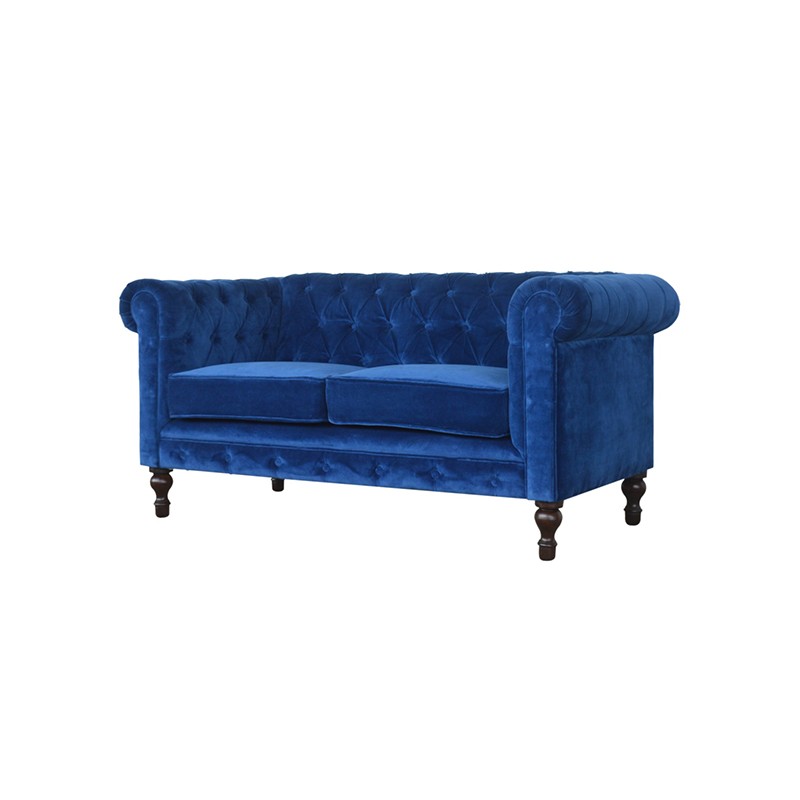 Royal Blue Velvet Chesterfield Sofa  - Artisan Furniture 