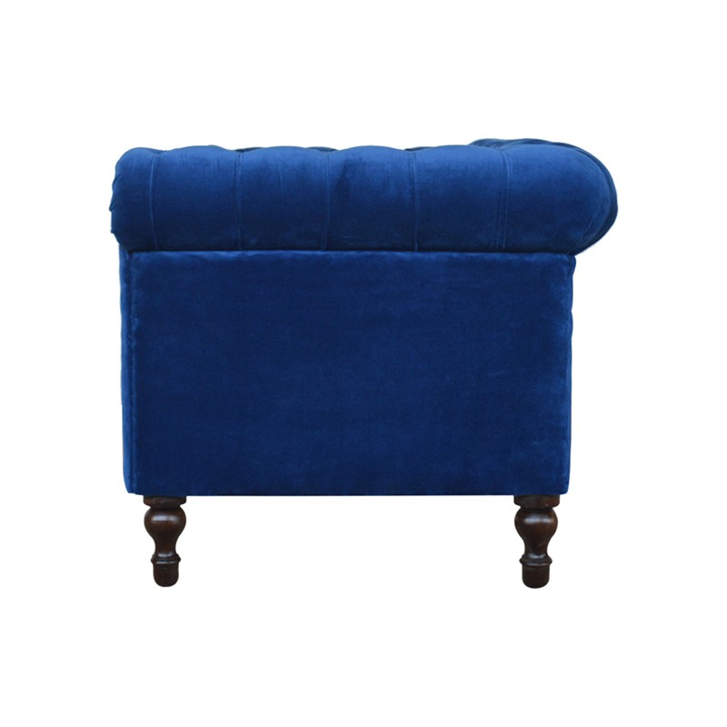 Royal Blue Velvet Chesterfield Sofa  - Artisan Furniture 