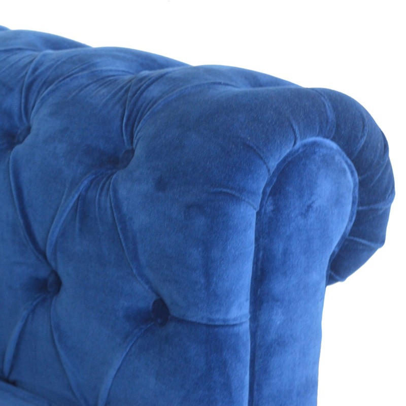 Royal Blue Velvet Chesterfield Sofa  - Artisan Furniture 