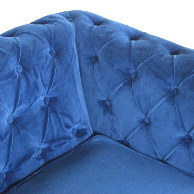 Royal Blue Velvet Chesterfield Sofa  - Artisan Furniture 