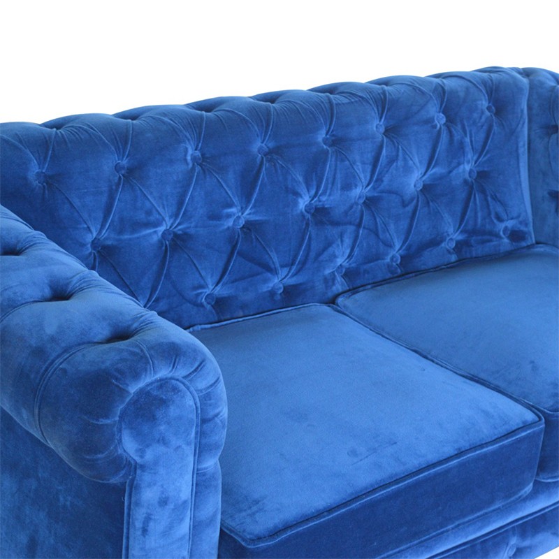 Royal Blue Velvet Chesterfield Sofa  - Artisan Furniture 