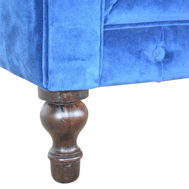 Royal Blue Velvet Chesterfield Sofa  - Artisan Furniture 