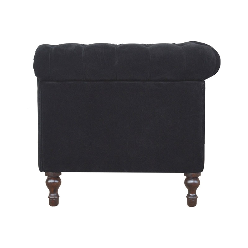 Black Velvet Chesterfield Sofa  - Artisan Furniture 