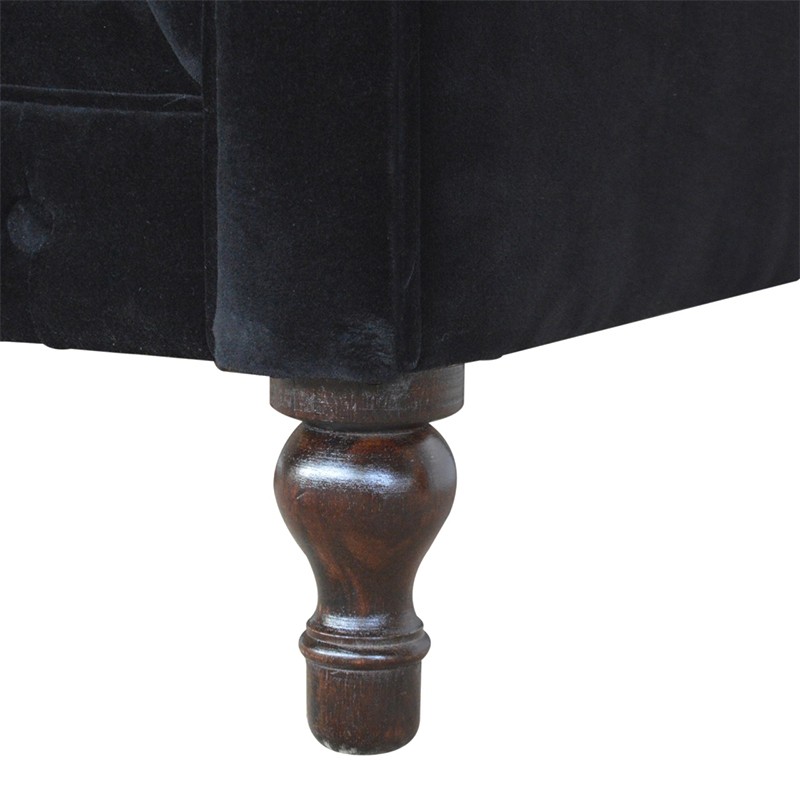 Black Velvet Chesterfield Sofa  - Artisan Furniture 