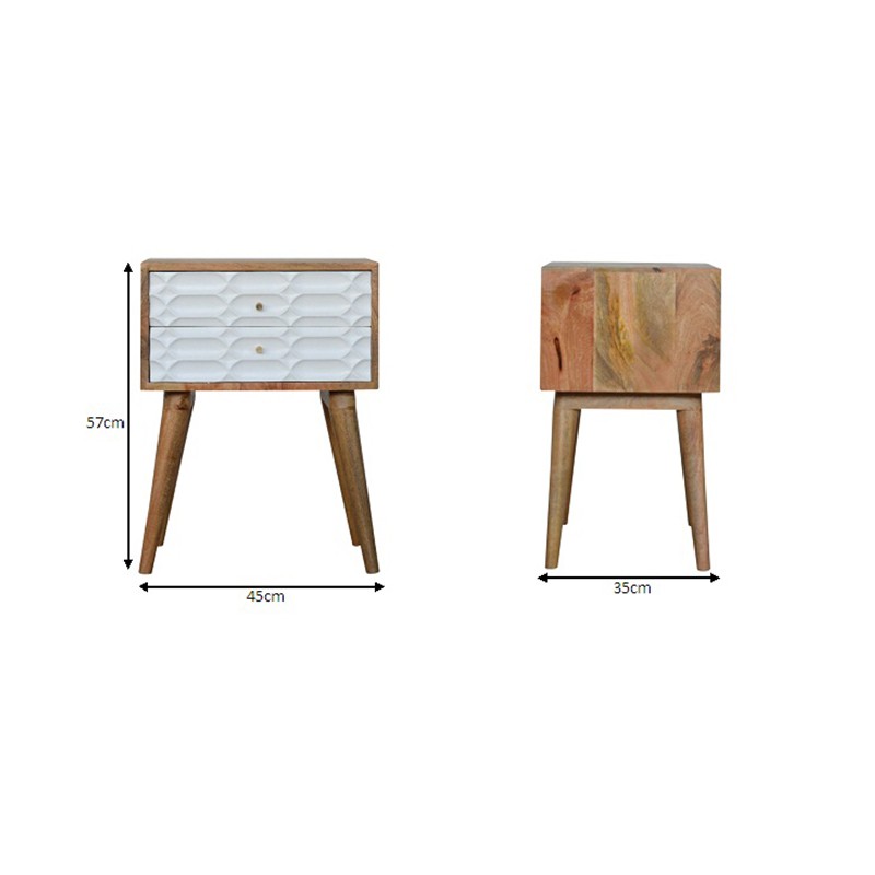 Capsule Carved Bedside  - Artisan Furniture 