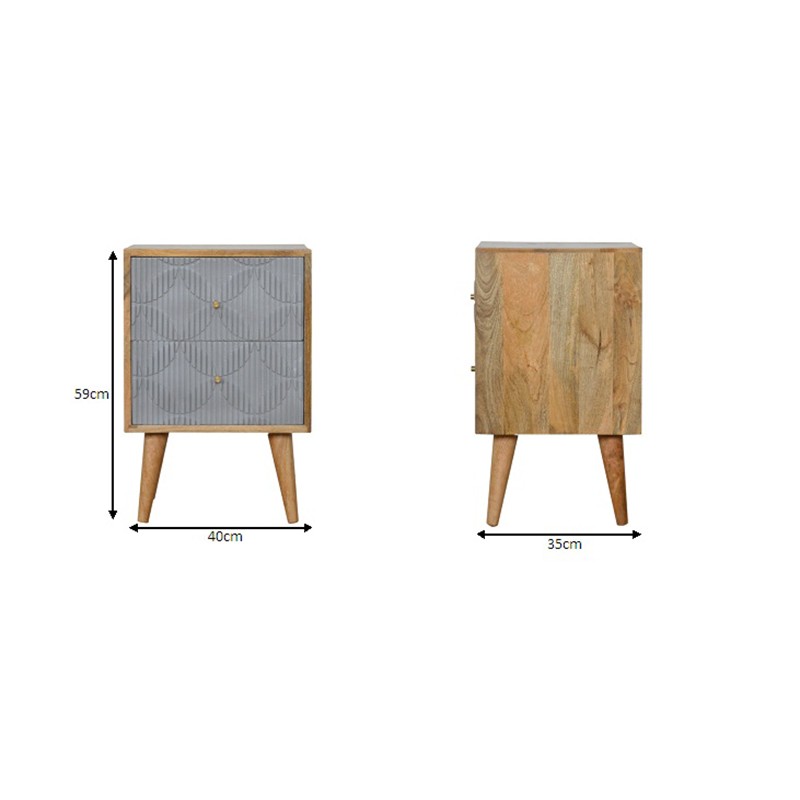 Milan Grey Bedside  - Artisan Furniture 