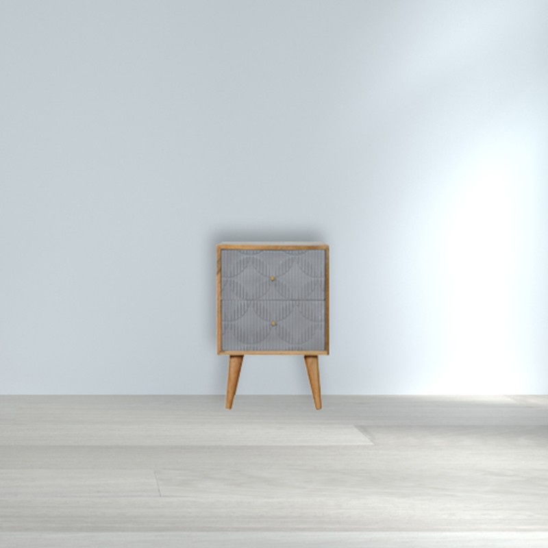 Milan Grey Bedside Artisan Furniture