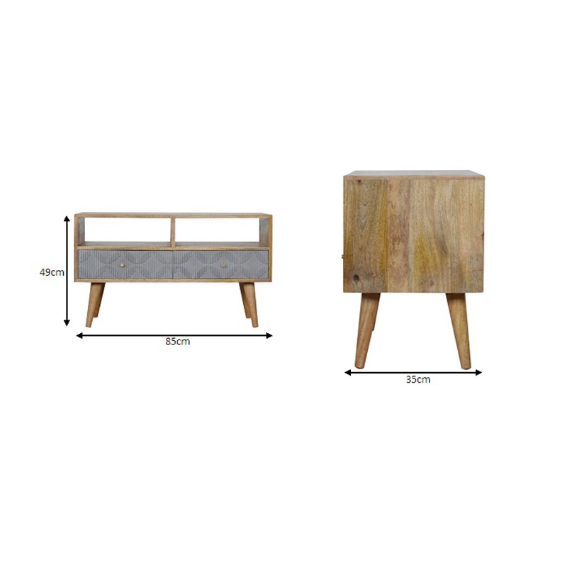Milan Grey Media Unit  - Artisan Furniture 