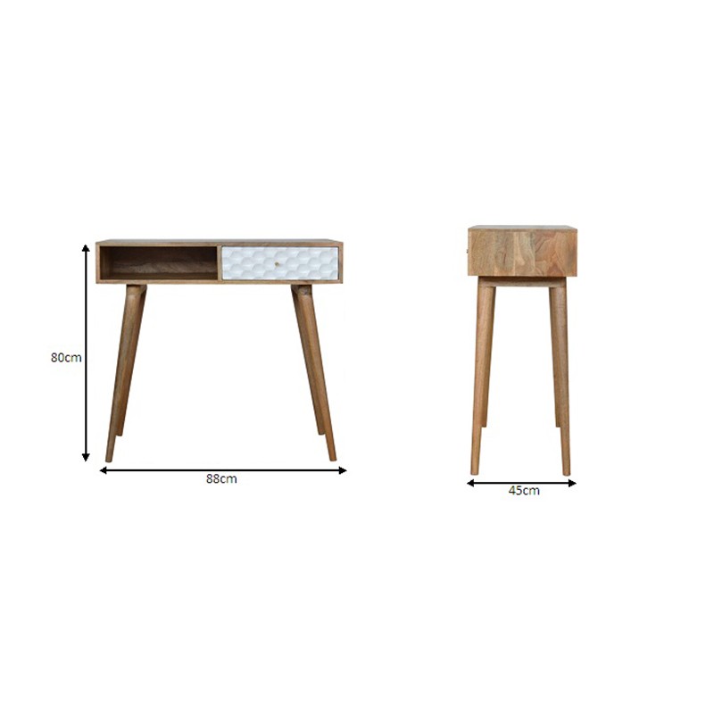 Honeycomb Carved Writing Desk  - Artisan Furniture 