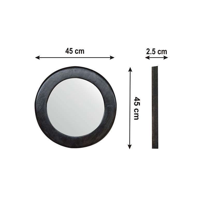 Carbon Black Frame Mirror  - Artisan Furniture 