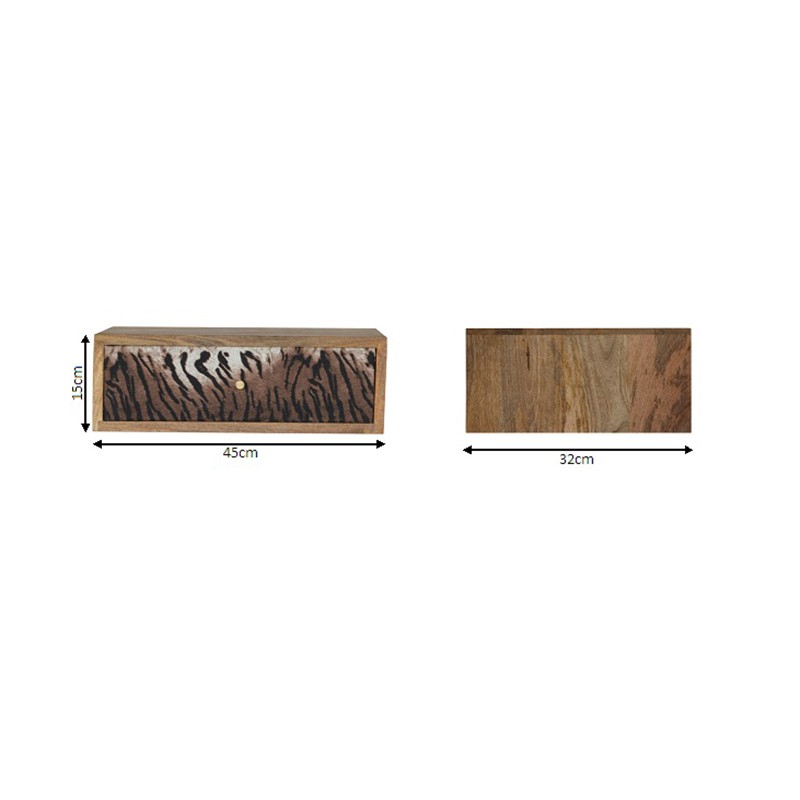 Wall Mounted Animal Print Bedside  - Artisan Furniture 