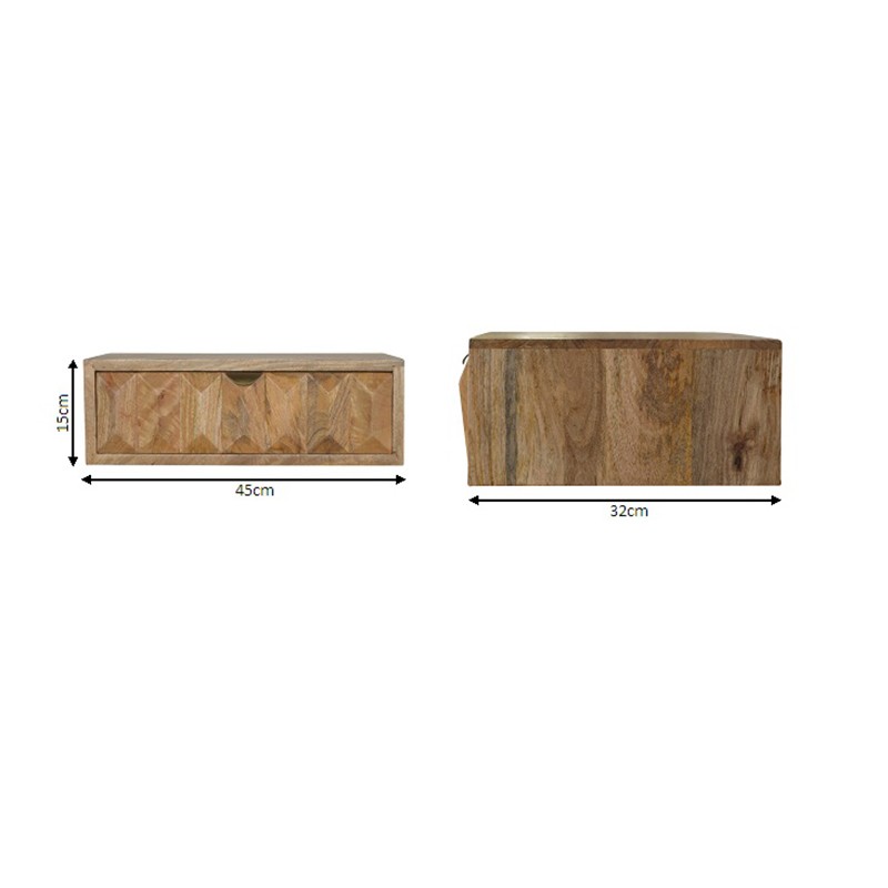Wall Mounted Prism Bedside  - Artisan Furniture 
