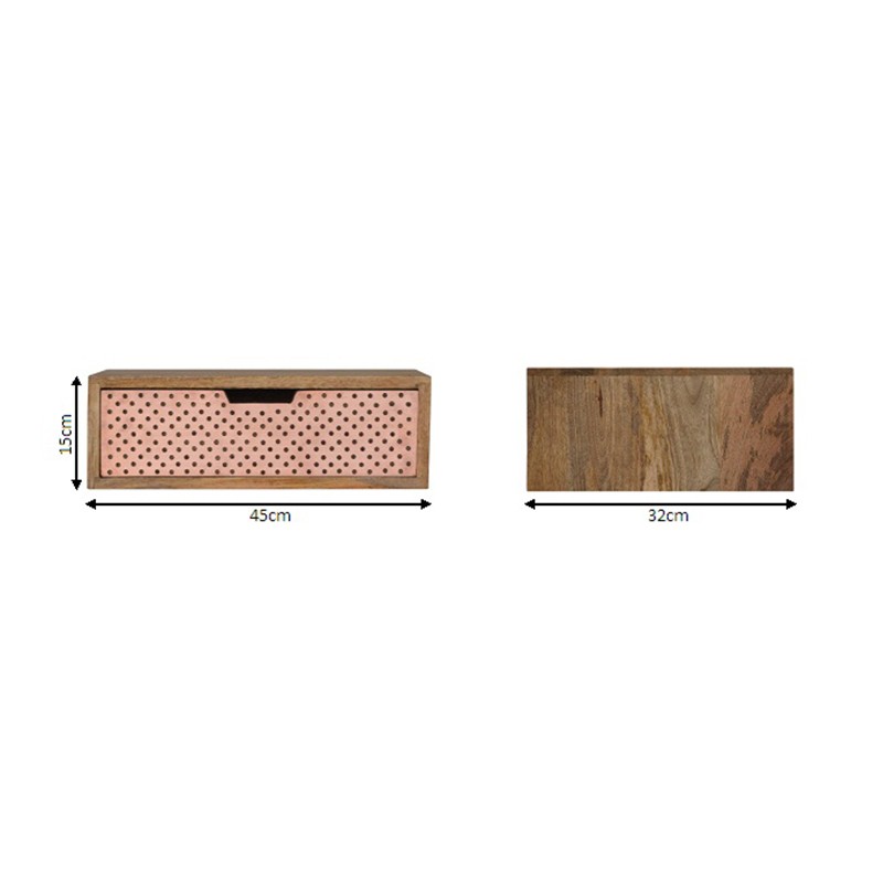 Wall Mounted Copper Bedside  - Artisan Furniture 