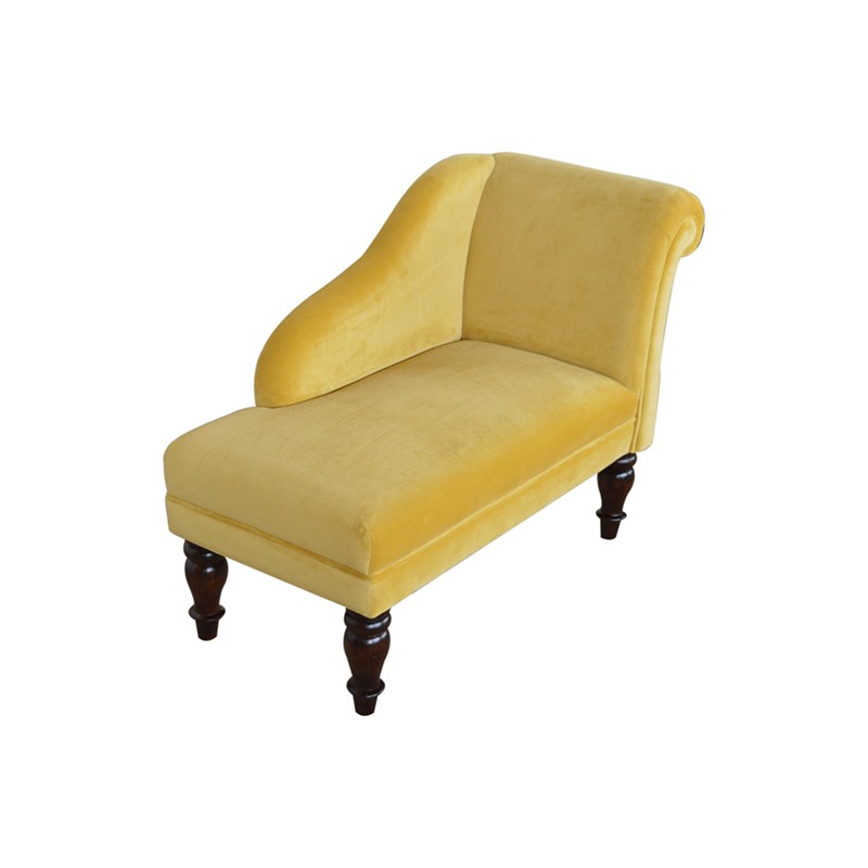 Mustard Velvet Chaise  - Artisan Furniture 