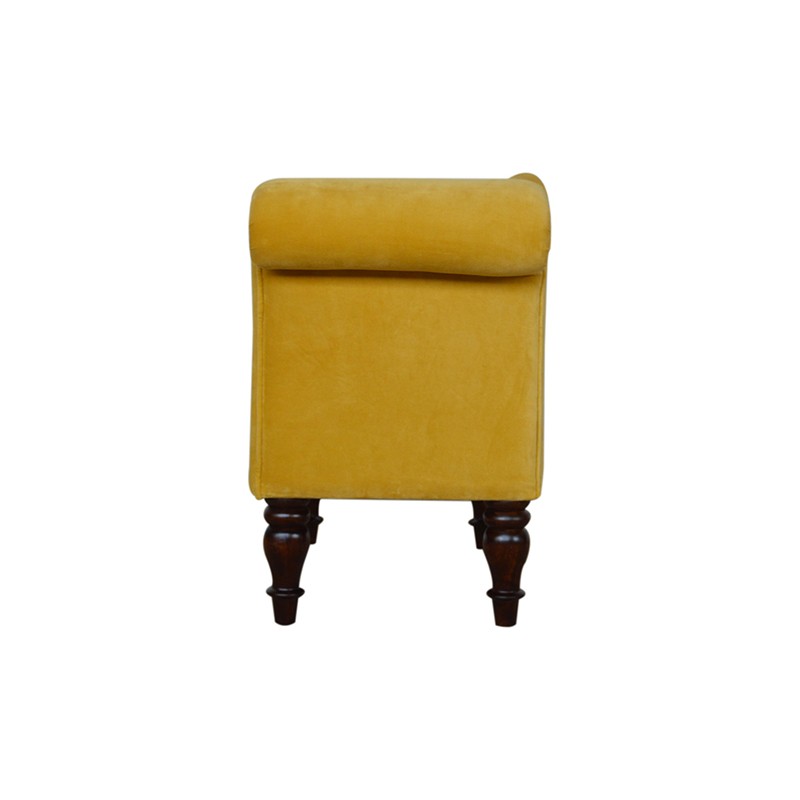 Mustard Velvet Chaise  - Artisan Furniture 