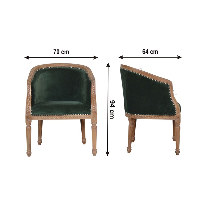 Emerald Velvet Occasional Chair  - Artisan Furniture 