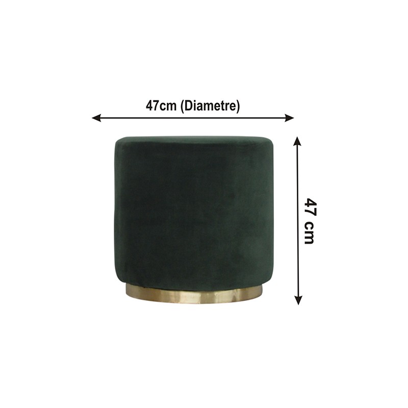 Emerald Velvet Footstool with Gold Base  - Artisan Furniture 