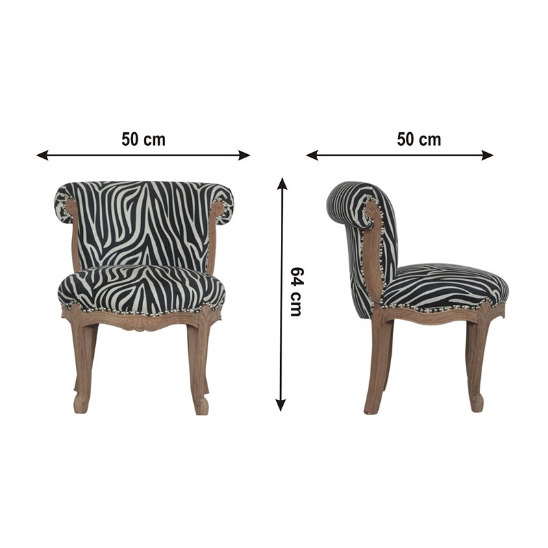 Zebra Print Studded Chair  - Artisan Furniture 